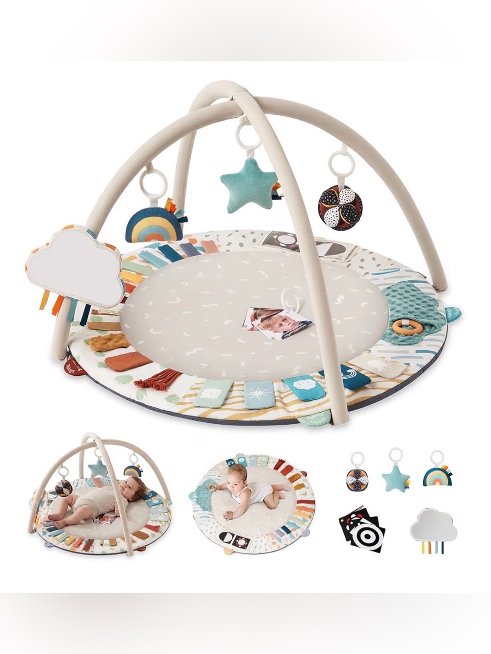 NIB - Blissful Diary Baby Play Gym, 5 Development Zones Activity Tummy Time Mat